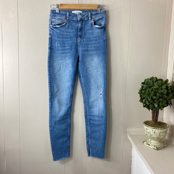 Zara  High Rise Skinny Denim Jeans Size 6 - Picture 8 of 8